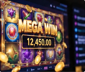 Modern video slot game interface displaying multiple paylines and random symbol combinations